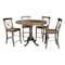 International Concepts Round 36 in Rd Extension Dining table, 4 RTA counterHt stools, Hickory/Coal, 36 W, 48 L, 35.3 in H K45-36RXT-6B-S6132-4 - alternate 1